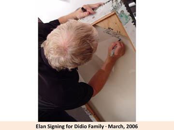 Cathedral City Artist: Elan Vital, Elans Fantastic Patrons | Didio signing